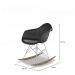 Cadeiras Eames Arm Balanço Preta