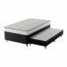 Cama Box Conjugada Solteirão Premier Unibox Molas Ensacadas (63x108x198) com Cama Auxiliar Preta 