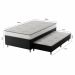 Cama Box Conjugada Solteirão Premier Unibox Molas Ensacadas (63x108x198) com Cama Auxiliar Preta 