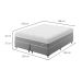 Cama Box Queen com Colchão Sublime Mola Ensacada e Espuma Viscoelástica (32x158x198) Cinza e Branco