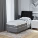 Cama Box Solteiro com Colchão Sublime Mola Ensacada e Espuma Viscoelástica (32x78x188) Cinza e Branco