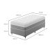 Cama Box Solteiro com Colchão Sublime Mola Ensacada e Espuma Viscoelástica (32x78x188) Cinza e Branco