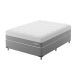 Cama Box Viúva com Colchão Sublime Mola Ensacada e Espuma Viscoelástica (32x128x188) Cinza e Branco