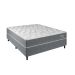 Cama Box com Cabeceira e Colchão Casal Celine Molas Ensacadas (62x138x188) Cinza