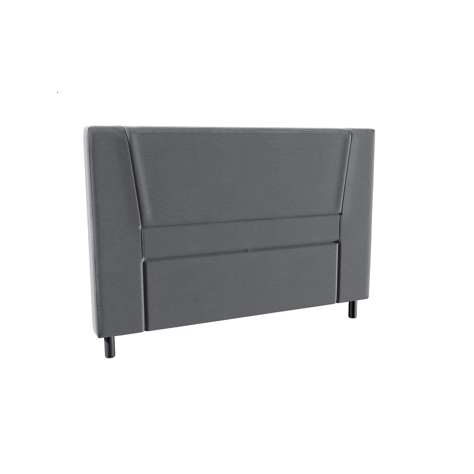 Cama Box com Cabeceira e Colchão Casal Celine Molas Ensacadas (62x138x188) Cinza