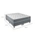 Cama Box com Cabeceira e Colchão Queen Celine Molas Ensacadas (62x158x198) Cinza