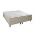 Cama Box com Cabeceira e Colchão Queen Stella Molas Ensacadas (60x158x198) Bege