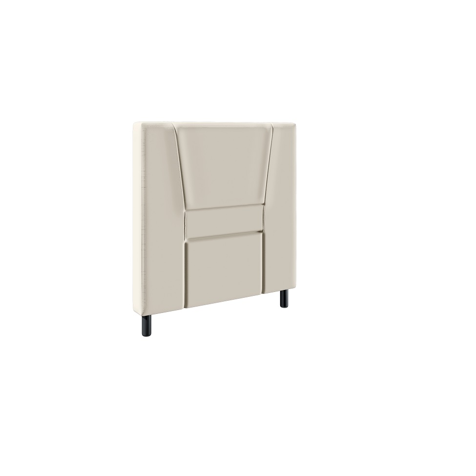 Cama Box com Cabeceira e Colchão Solteiro Stella Molas Ensacadas (60x88x188) Bege
