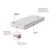 Cama Box com Colchão Casal Howie Espuma D33 (17x138x188) Branco e Cinza