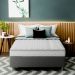 Cama Box com Colchão Casal Howie Espuma D33 (17x138x188) Branco e Cinza