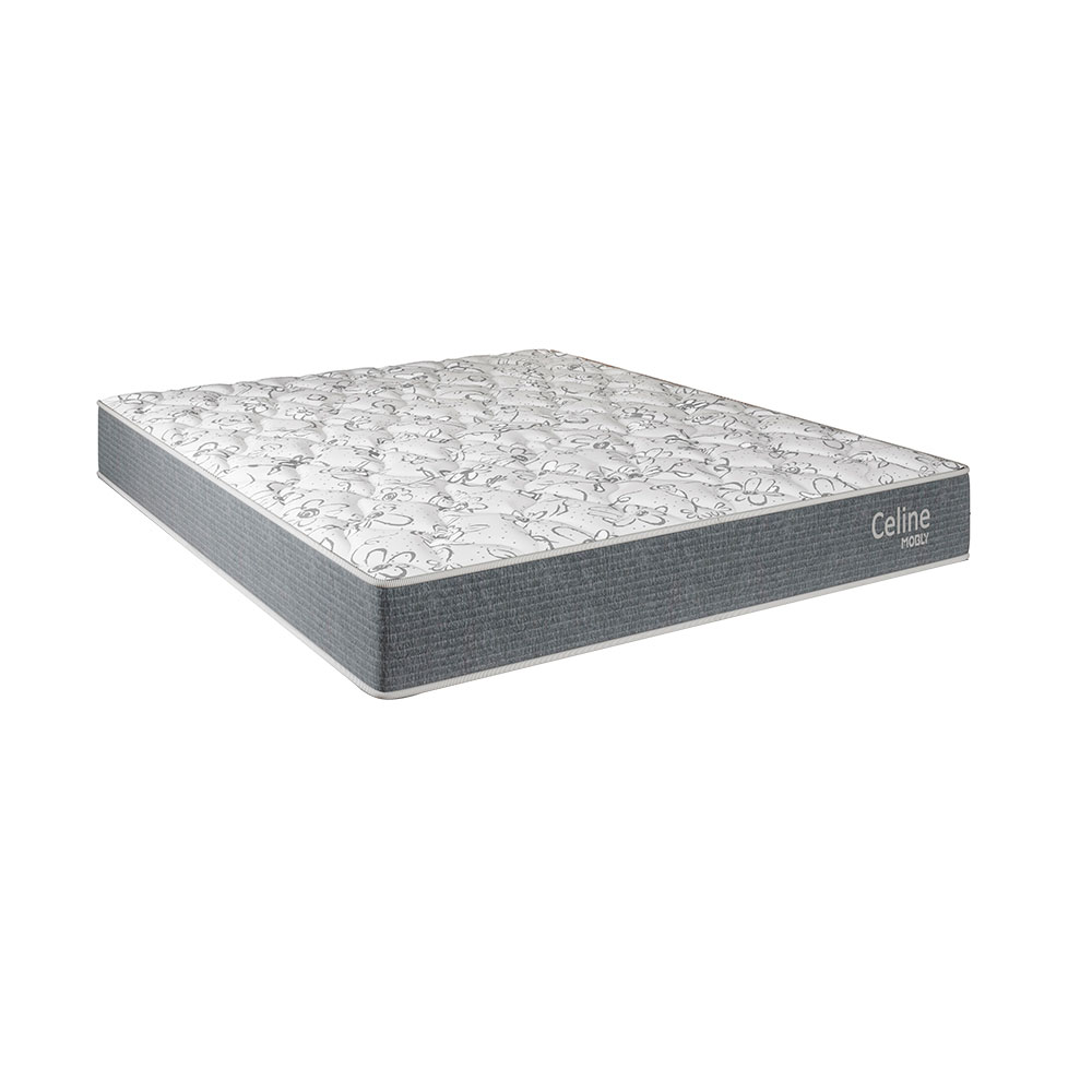 Cama Box com Colchão Queen Celine Molas Ensacadas (62x158x198) Cinza