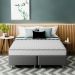 Cama Box com Colchão Queen Howie Espuma D28 (17x158x198) Branco e Cinza