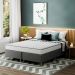 Cama Box com Colchão Queen Howie Espuma D45 (17x158x198) Branco e Cinza
