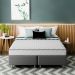 Cama Box com Colchão Queen Howie Espuma D45 (17x158x198) Branco e Cinza