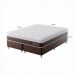 Cama Box com Colchão Queen Sigma Flow (23x158x198) Marrom e Branco