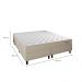 Cama Box com Colchão Queen Stella Molas Ensacadas (60x158x198) Bege