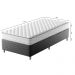 Cama Box com Colchão Solteirão Howie Espuma D28 (17x96x203) Branco e Cinza