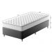 Cama Box com Colchão Solteirão Howie Espuma D33 (17x108x198) Branco e Cinza