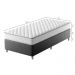 Cama Box com Colchão Solteirão Howie Espuma D45 (17x96x203) Branco e Cinza