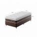 Cama Box com Colchão Solteirão Sigma Flow (23x108x198) Marrom e Branco