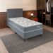 Cama Box com Colchão Solteiro Celine Molas Ensacadas (62x88x188) Cinza