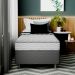 Cama Box com Colchão Solteiro Howie Espuma D33 (17x88x188) Branco e Cinza