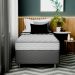 Cama Box com Colchão Solteiro Howie Espuma D45 (17x88x188) Branco e Cinza