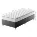 Cama Box com Colchão Solteiro Howie Espuma D45 (17x88x188) Branco e Cinza