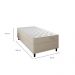 Cama Box com Colchão Solteiro Stella Molas Ensacadas (60x88x188) Bege