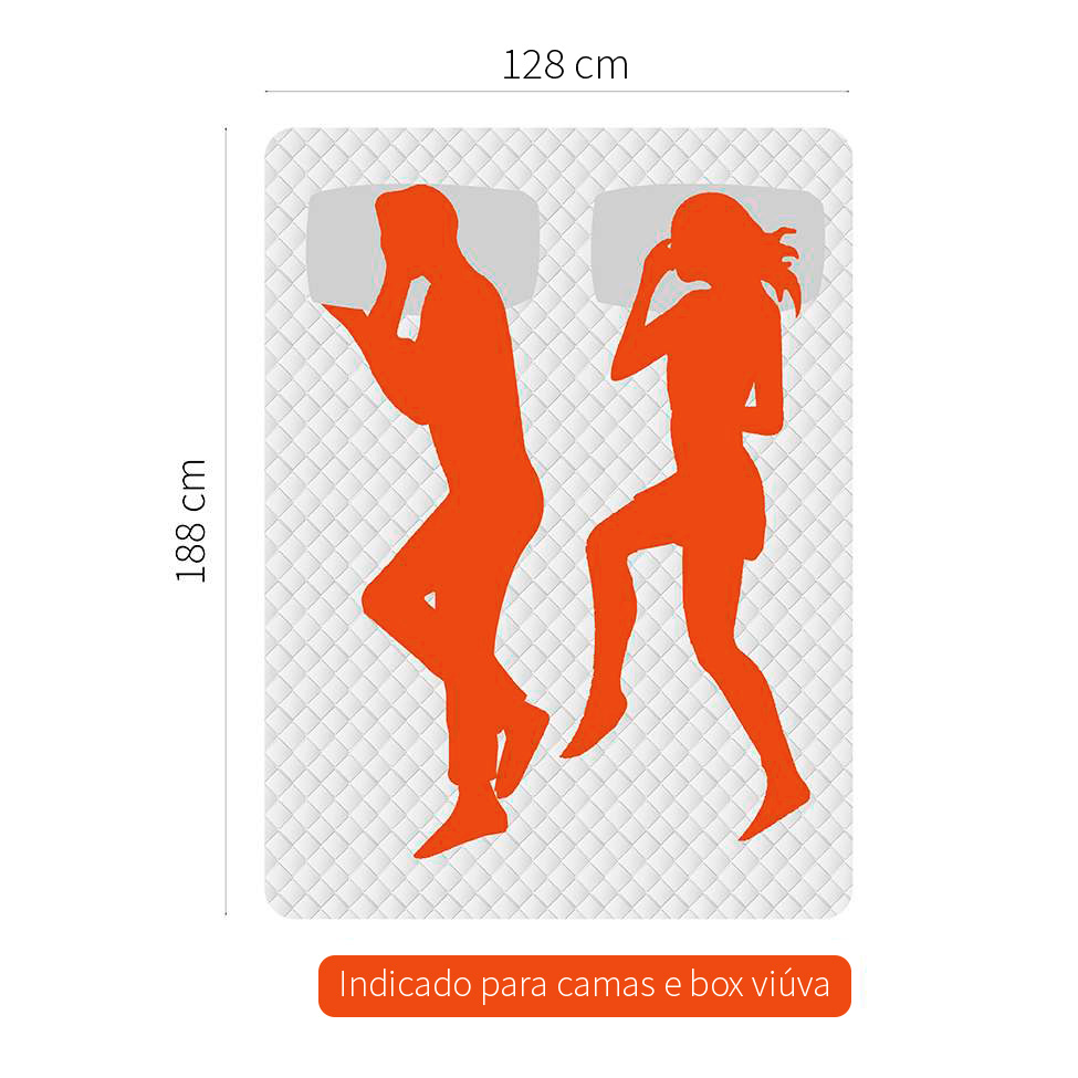 Cama Box com Colchão Viúva Sigma Flow (23x128x188) Marrom e Branco