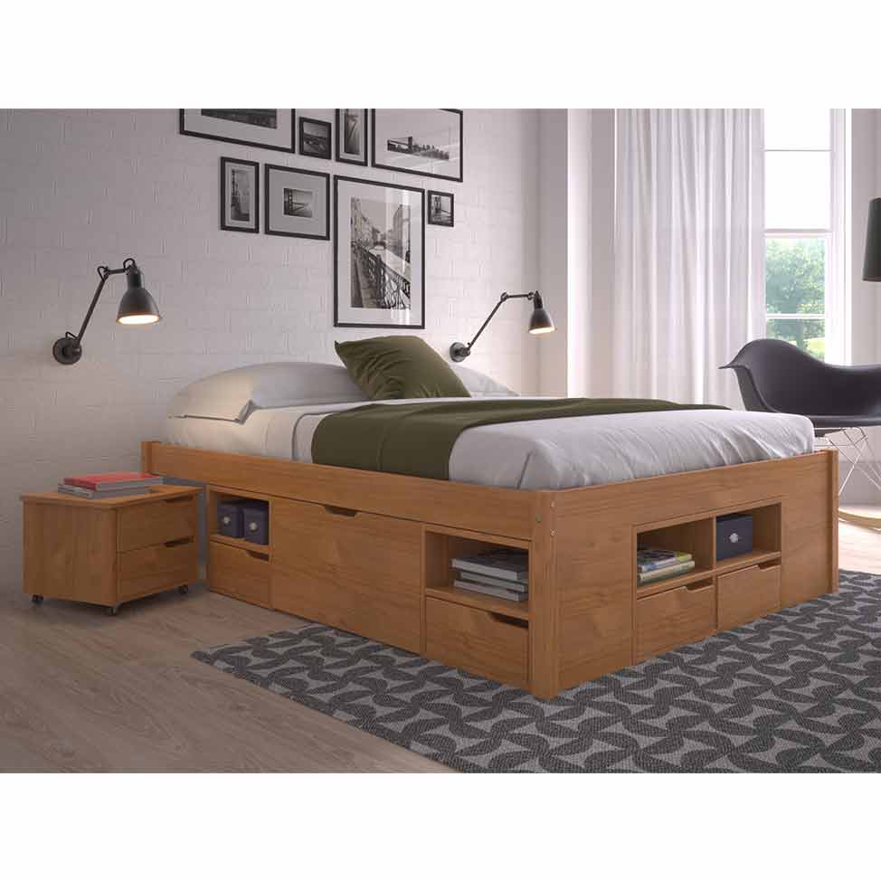 Cama Casal Kiara Madeira Maci
