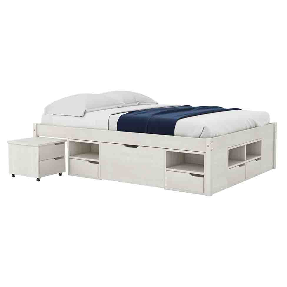 Cama Queen Kiara Madeira Maciça Branca