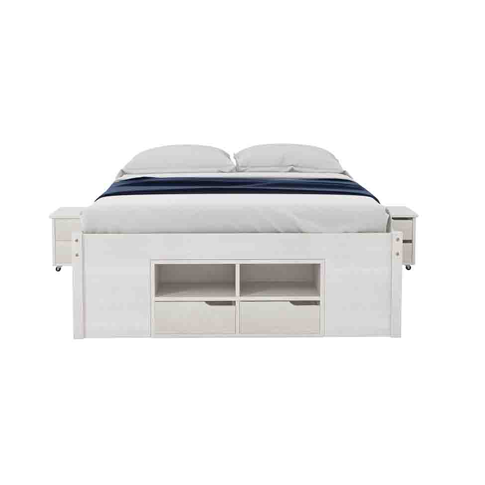 Cama Queen Kiara Madeira Maciça Branca