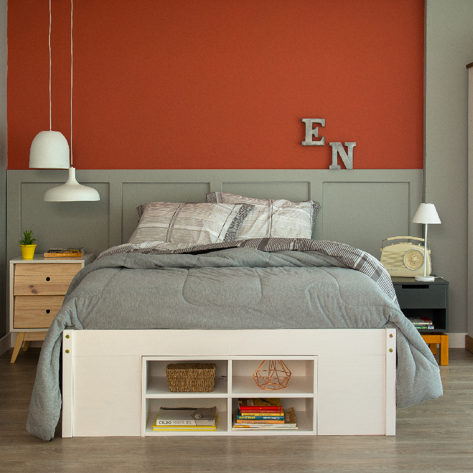 Cama Queen Kiara Madeira Maciça Branca