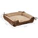 Cama para Pet Akita Suede Bege e Marrom 55 cm