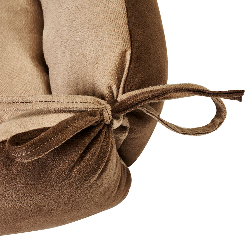 Cama para Pet Akita Suede Bege e Marrom 55 cm