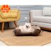Cama para Pet Akita Suede Bege e Marrom 55 cm