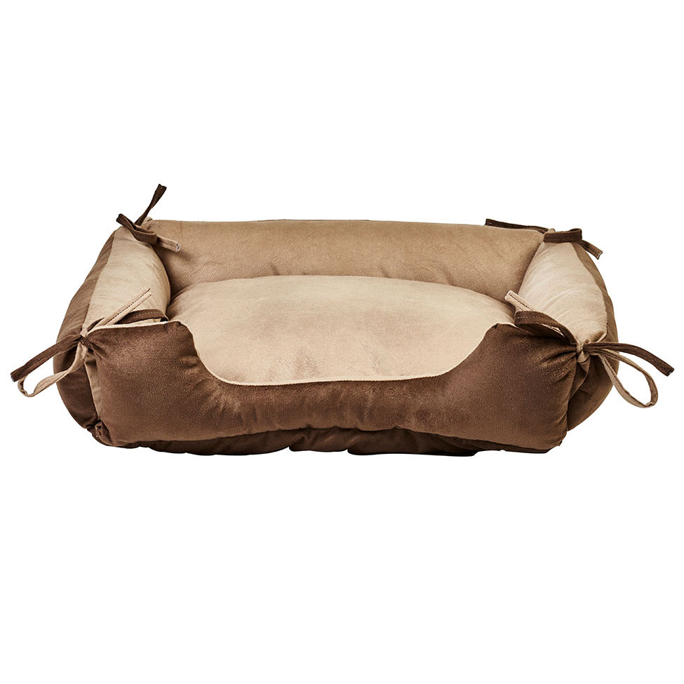 Cama para Pet Akita Suede Bege e Marrom 68 cm