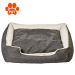 Cama para Pet Beagle Linho Grafite e Cru 65 cm