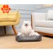 Cama para Pet Beagle Linho Grafite e Cru 65 cm