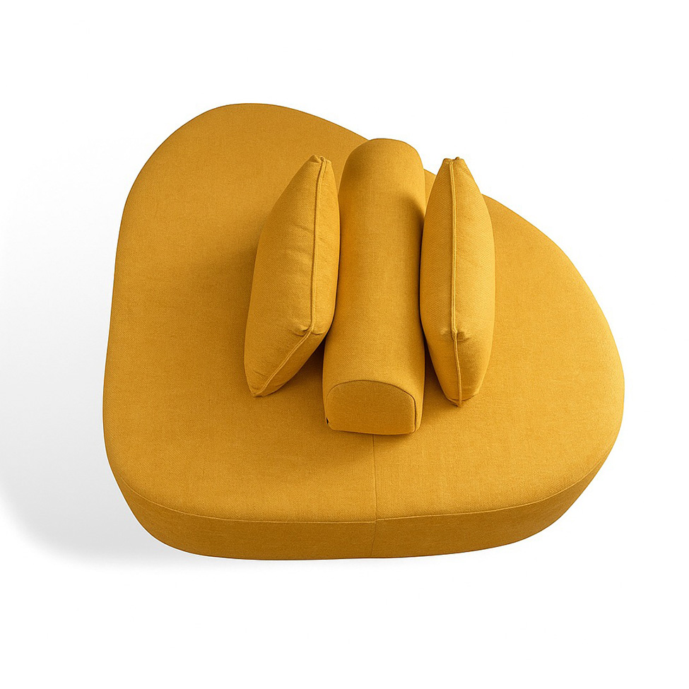 Chaise Longue 3 Lugares Stone Linho Amarelo