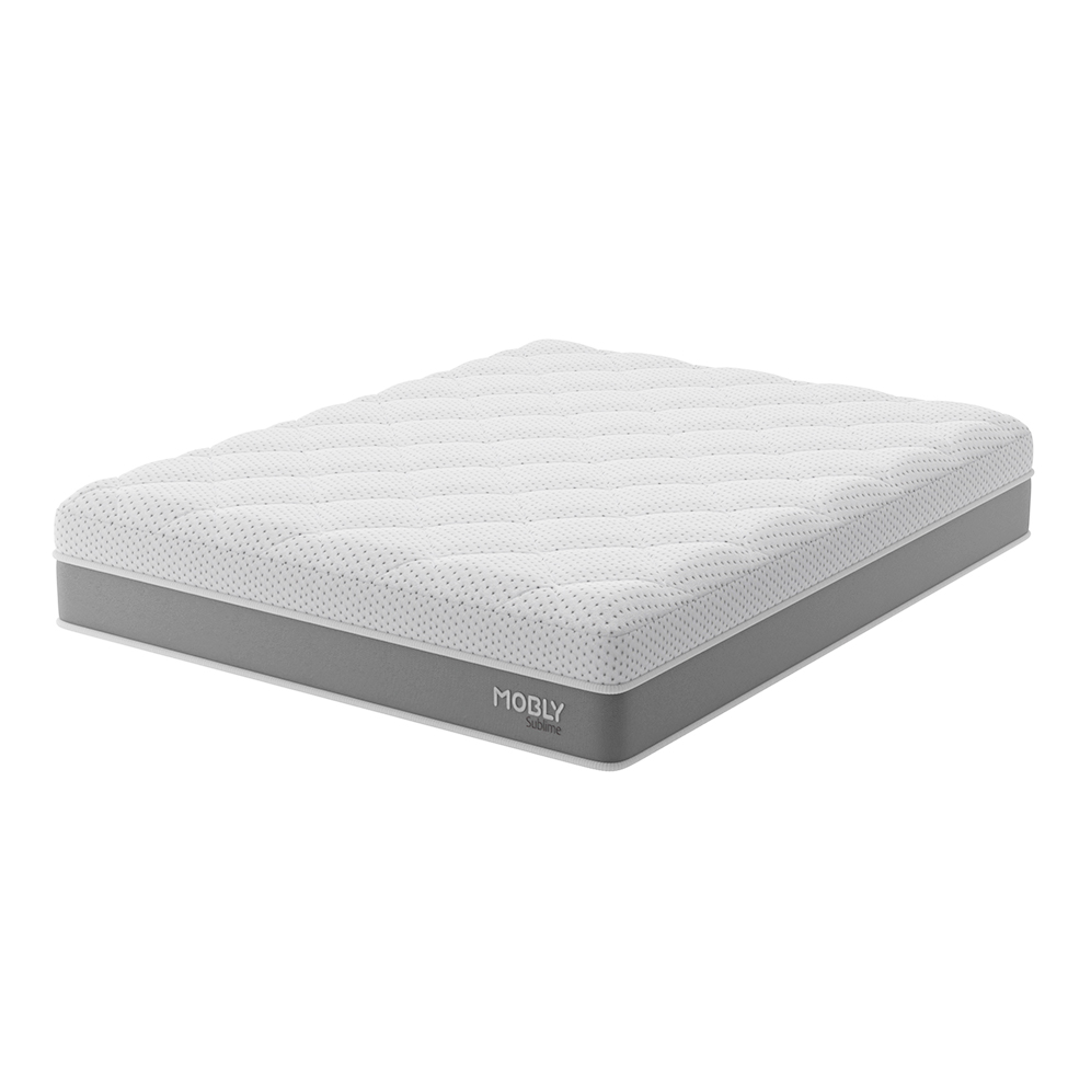 Colchão King Sublime Mola Ensacada e Espuma Viscoelástica (32x193x203) Cinza e Branco