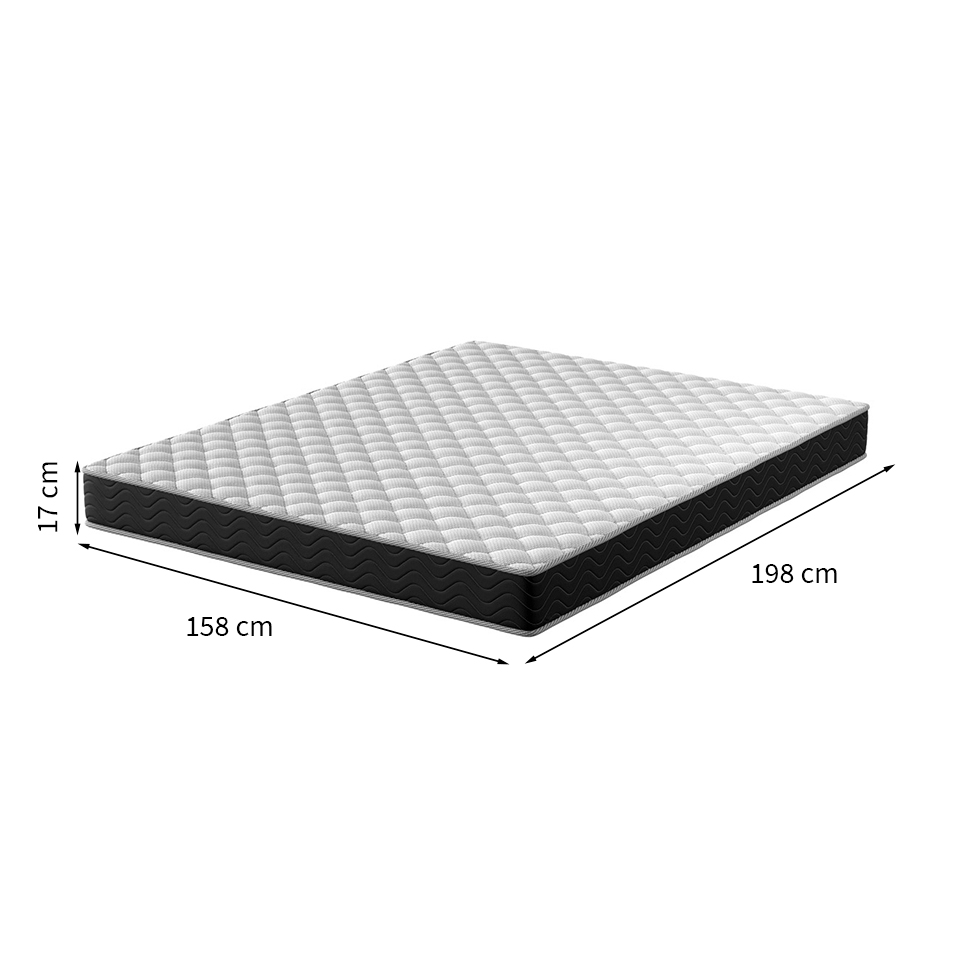 Colchão Queen Howie Espuma D45 (17x158x198) Preto e Branco