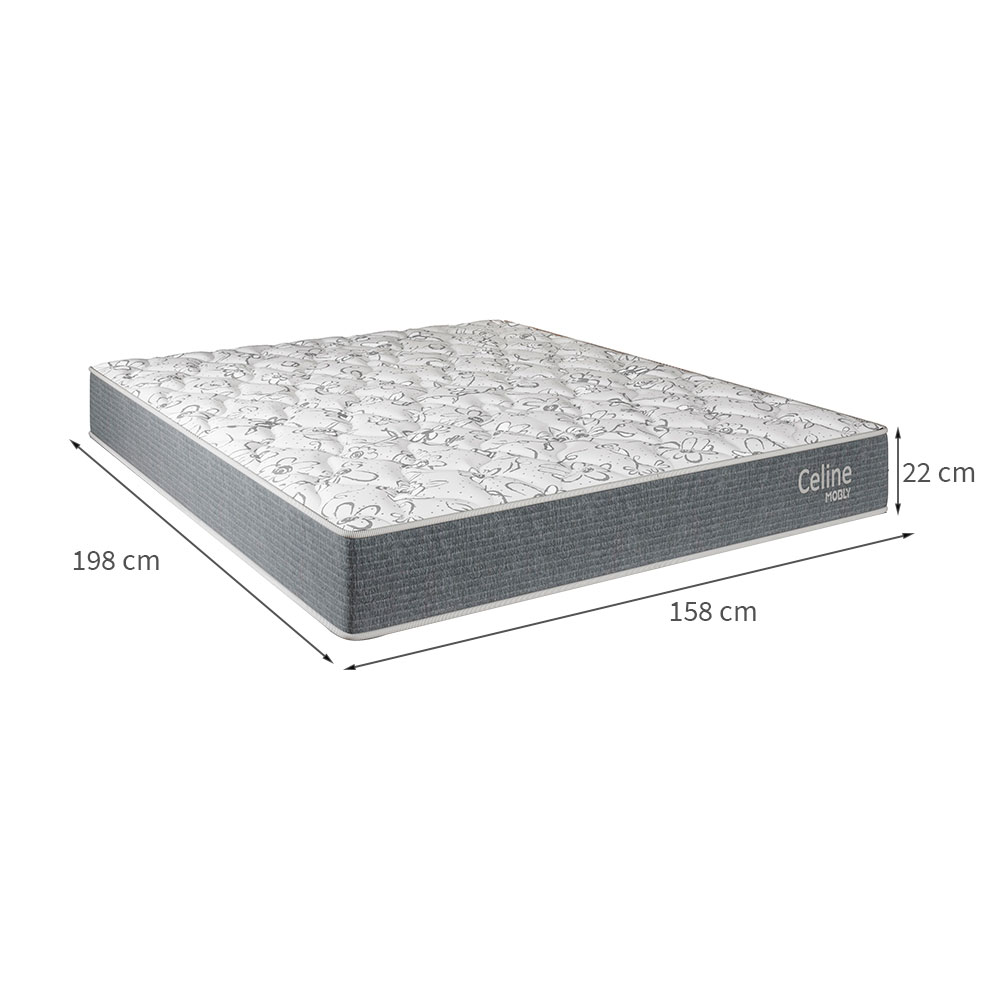 Colchão Queen Mola Ensacada Celine (22x158x198) Cinza