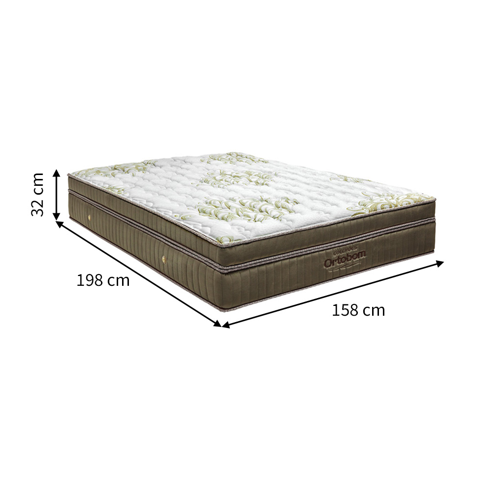 Colchão Queen Molas Ensacada Gold Ultra Gel (32x158x198) Dourado