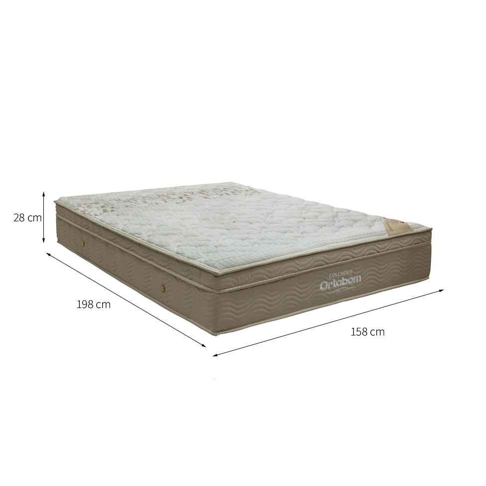 Colchão Queen Viscomemory com Espuma Viscoelástica D60 (28x158x198) Bege