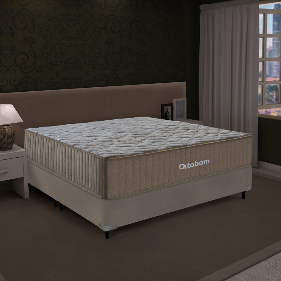 Colchão Queen Viscomemory com Espuma Viscoelástica D60 (28x158x198) Bege