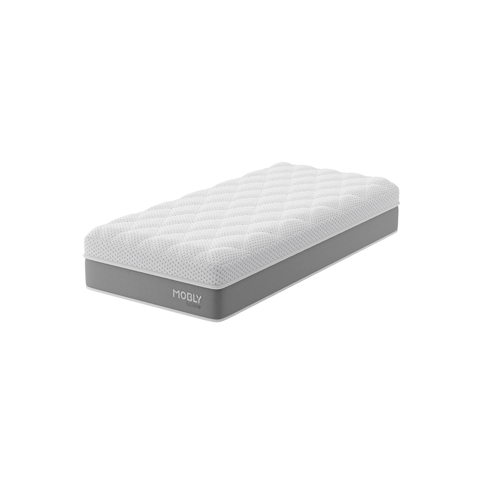 Colchão Solteirão Sublime Mola Ensacada e Espuma Viscoelástica (32x96x203) Cinza e Branco