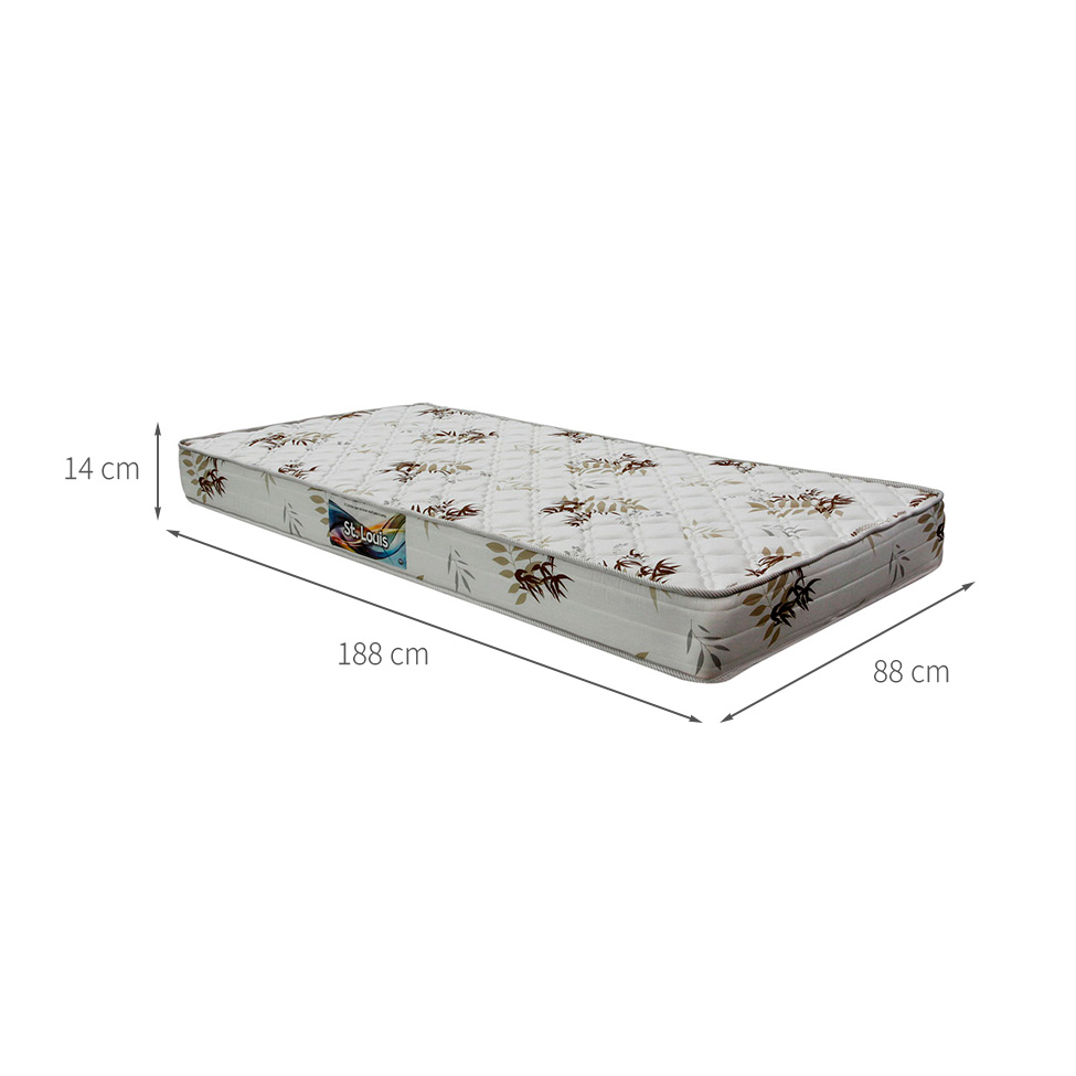Colchão Solteiro Espuma D28 St. Louis (14x88x188) Branco