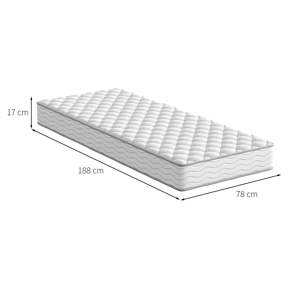 Colchão Solteiro Howie Misto D28 (17x78x188) Branco